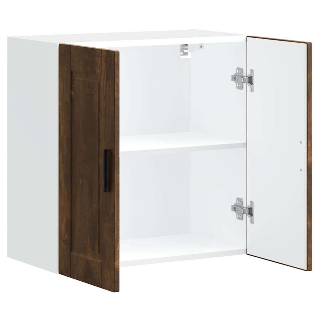 køkkenvægskab Porto konstrueret træ røget egetræsfarve