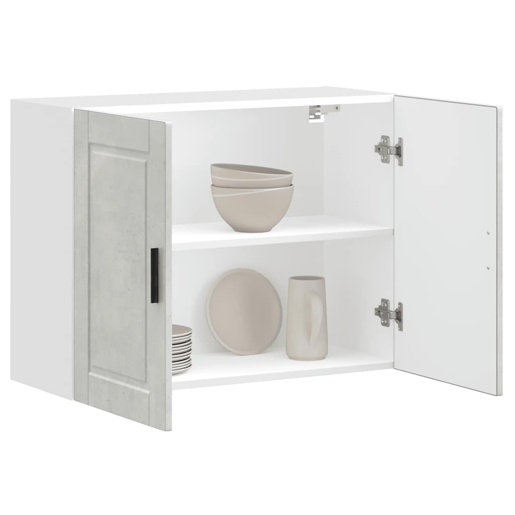 køkkenvægskab Porto konstrueret træ beton grå