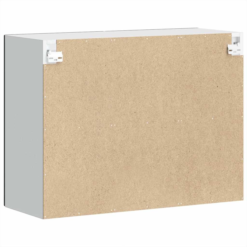 Køkkenvægskab med glasdør Porto sort