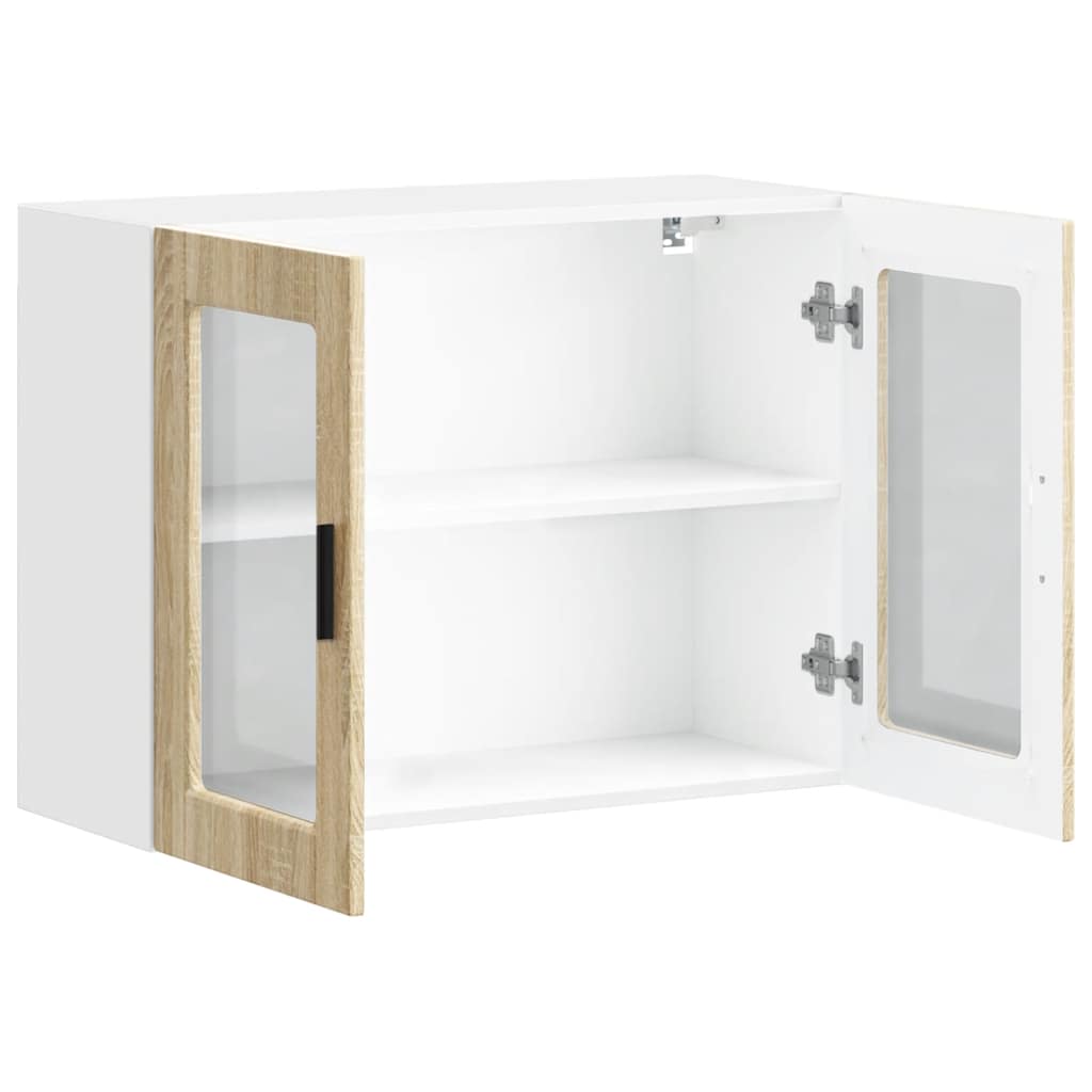 Køkkenvægskab med glasdør Porto sonoma-eg