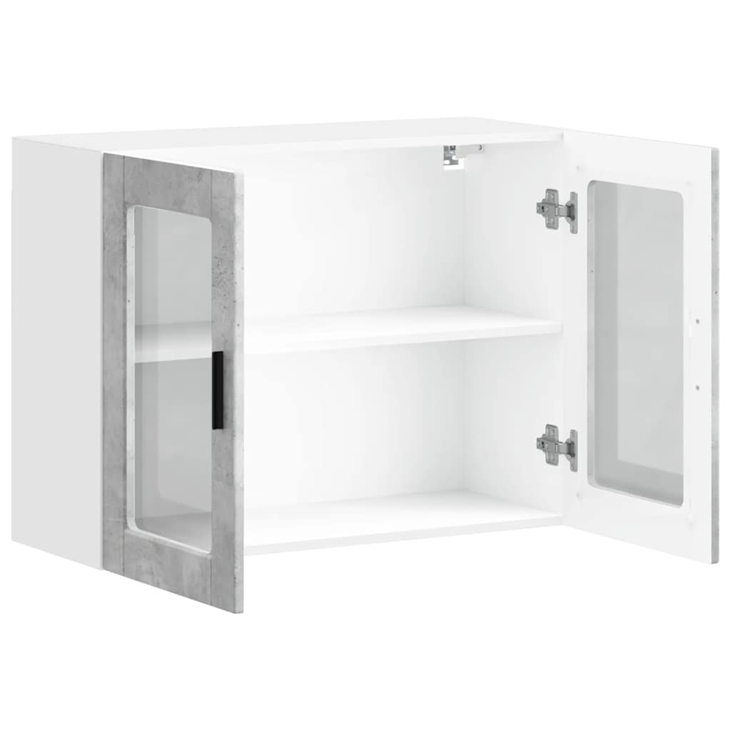 Køkkenvægskab med glasdør Porto betongrå