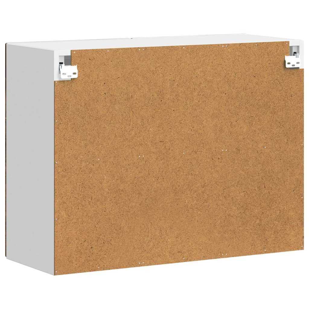 Køkkenvægskab med glasdør Porto røget egetræsfarve