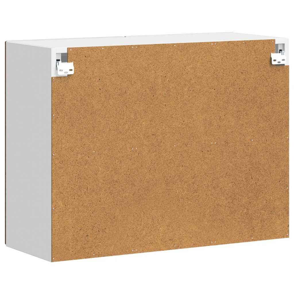 Køkkenvægskab med glasdør Porto brun egetræsfarve