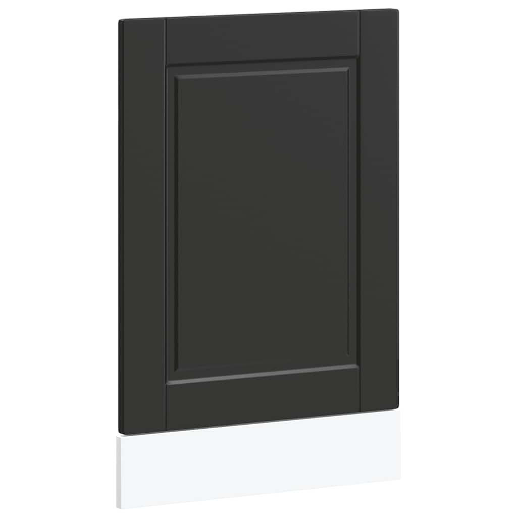 låge til opvaskemaskine Porto 45x1,5x57 cm konstrueret træ sort
