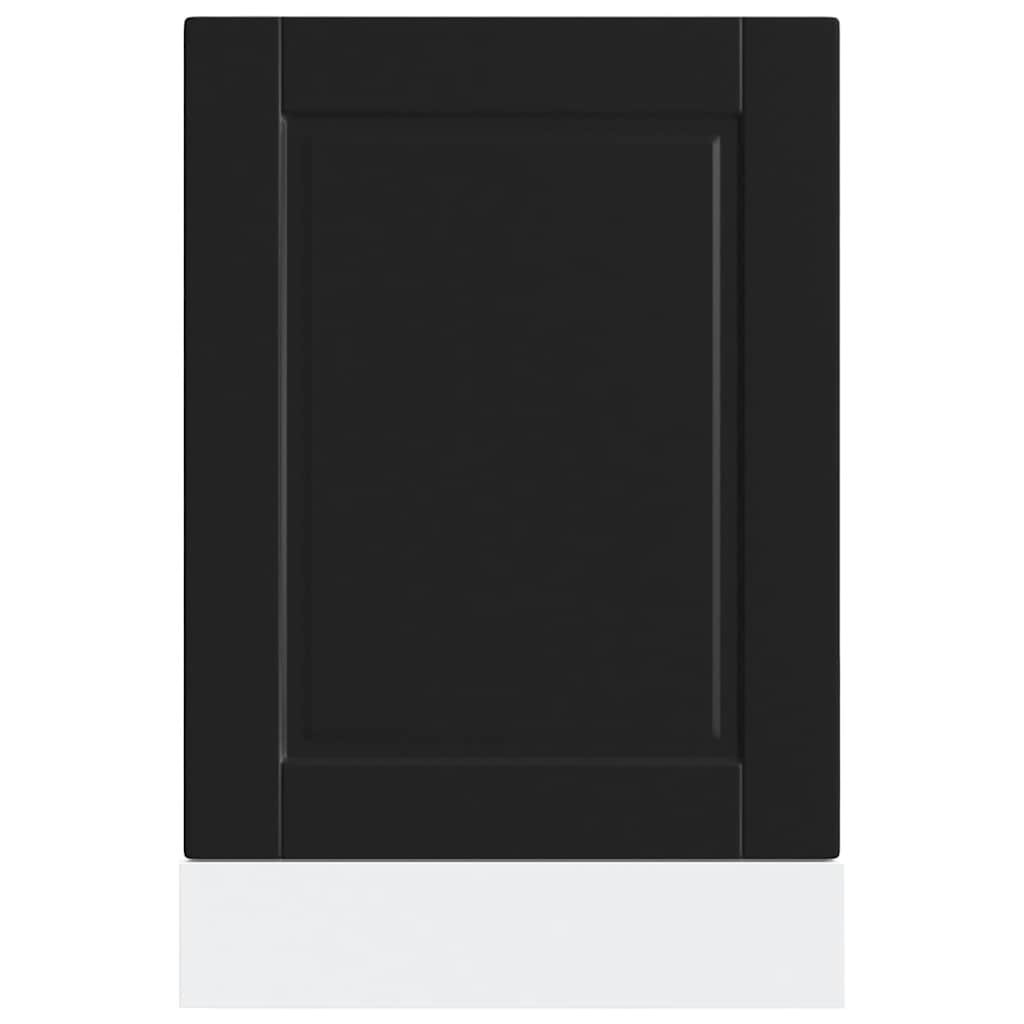 låge til opvaskemaskine Porto 45x1,5x57 cm konstrueret træ sort