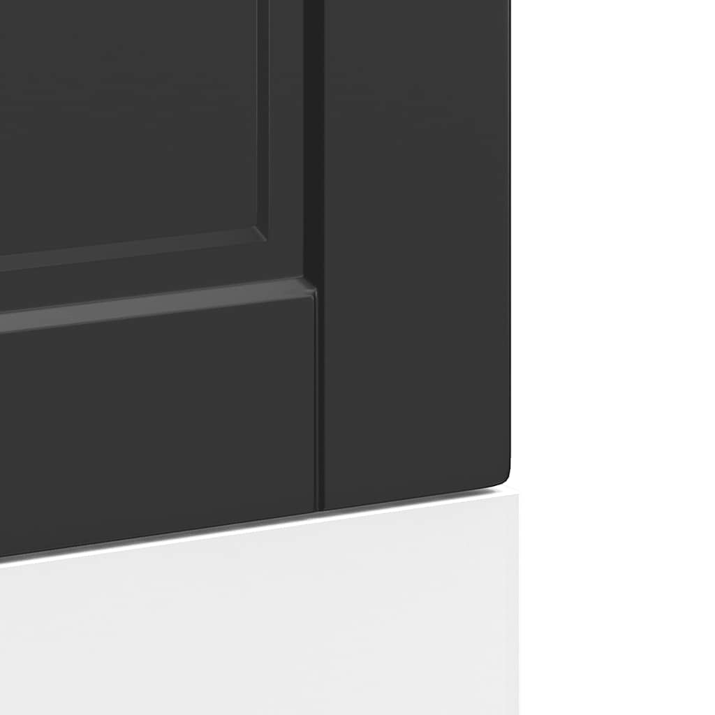 låge til opvaskemaskine Porto 45x1,5x57 cm konstrueret træ sort