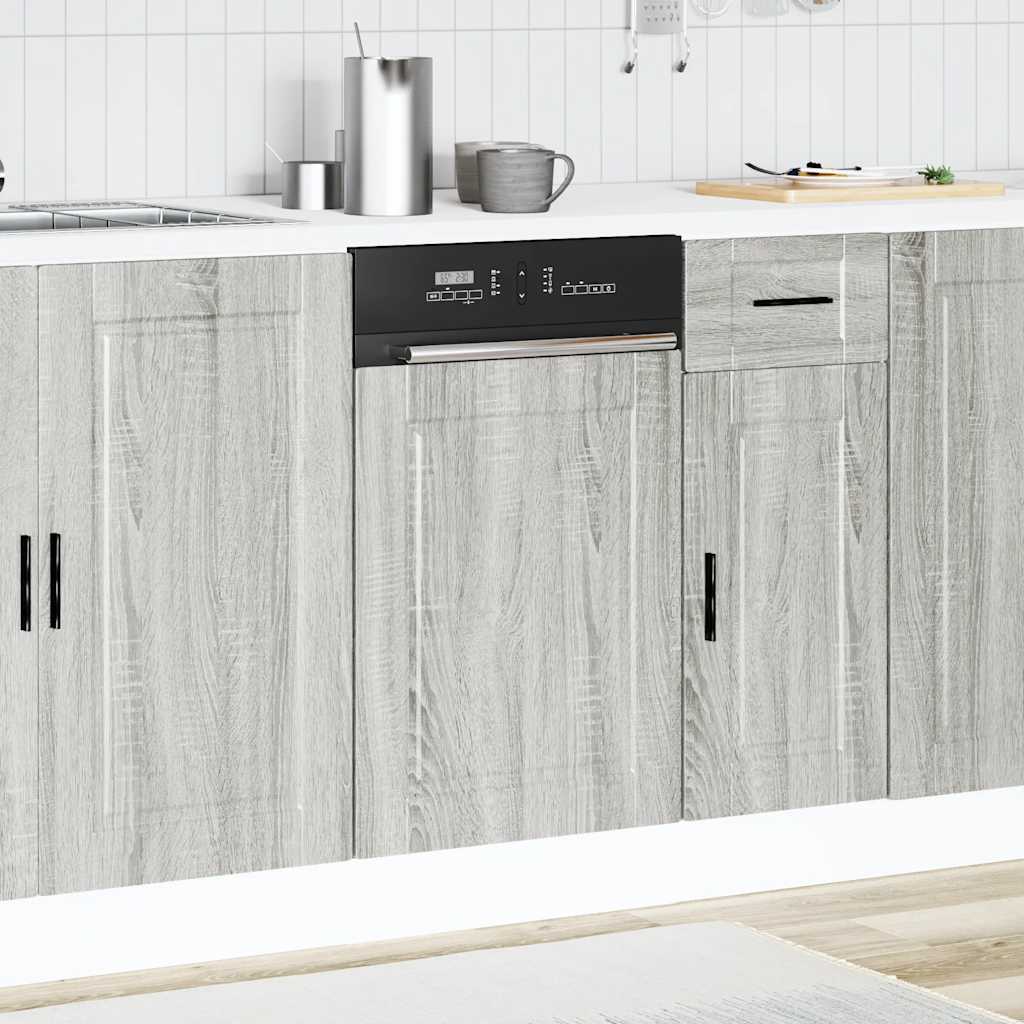 låge til opvaskemaskine Porto 45x1,5x57 cm grå sonoma-eg