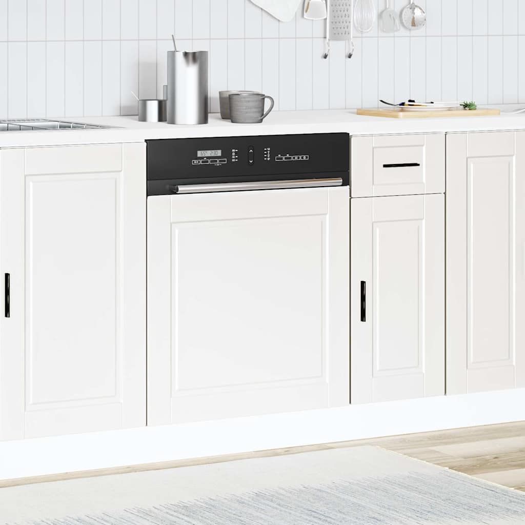 låge til opvaskemaskine Porto 60x1,5x57 cm konstrueret træ hvid