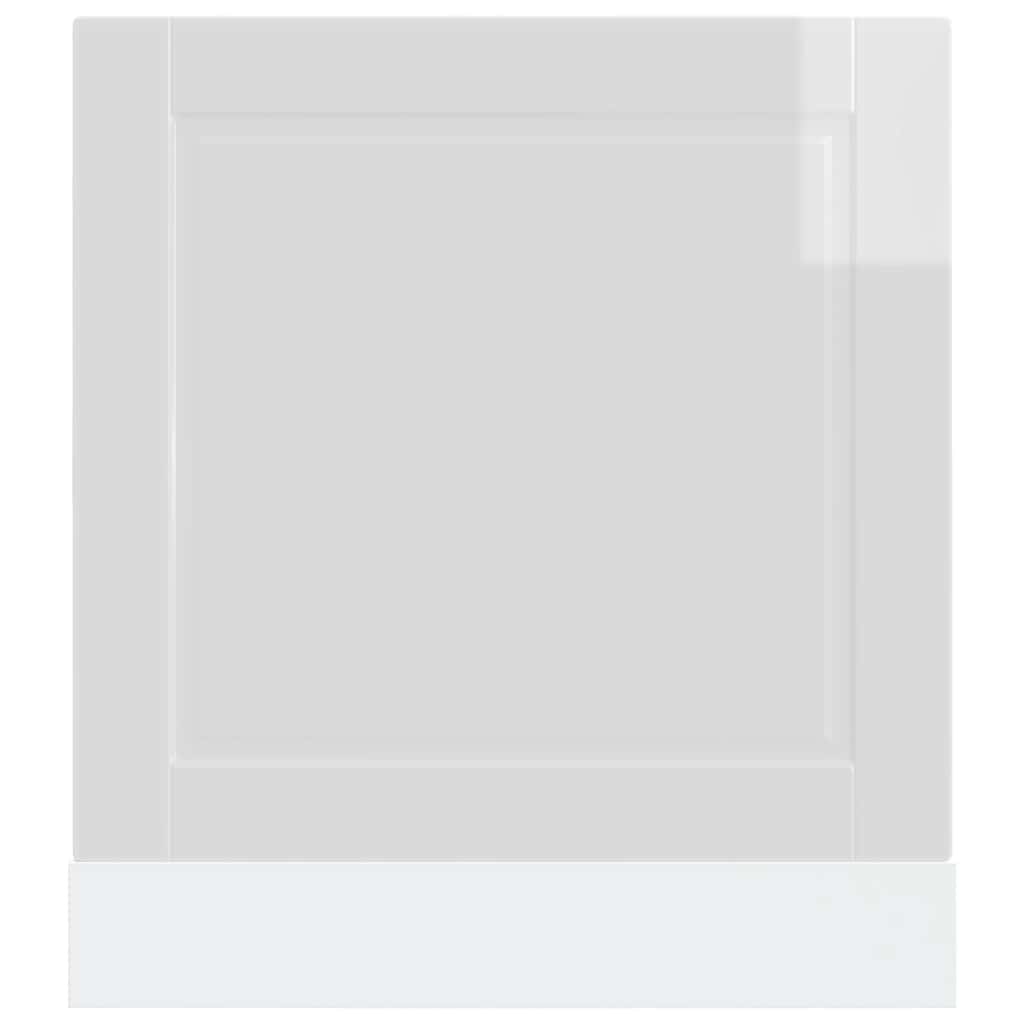 låge til opvaskemaskine Porto 60x1,5x57 cm hvid højglans