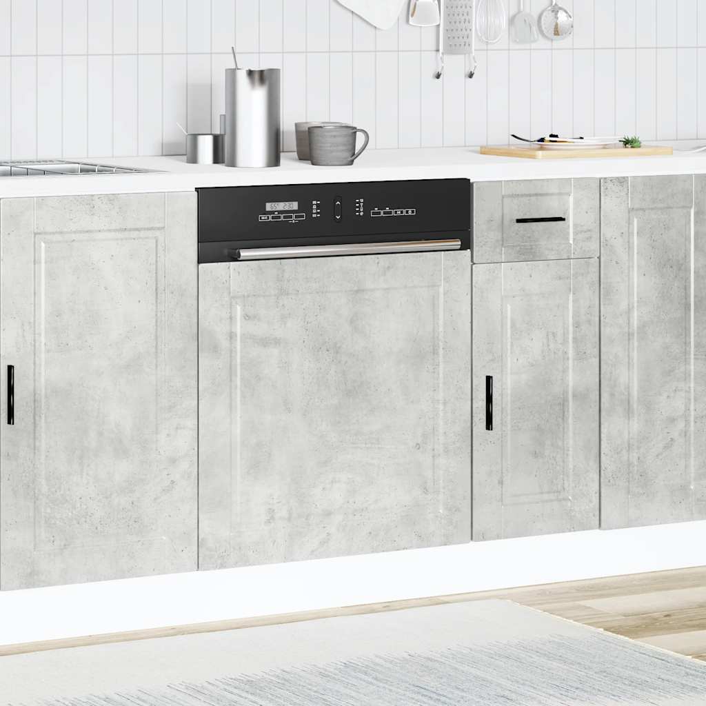 låge til opvaskemaskine Porto 60x1,5x57 cm betongrå