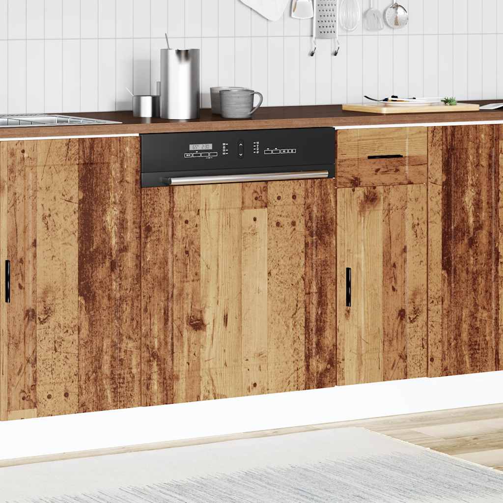 låge til opvaskemaskine Porto 60x1,5x57 cm antikt træ