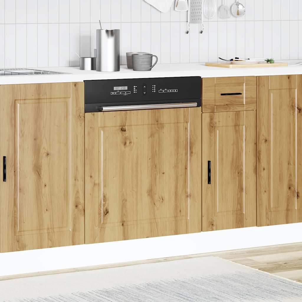 låge til opvaskemaskine Porto 60x1,5x57 cm egetræsfarvet