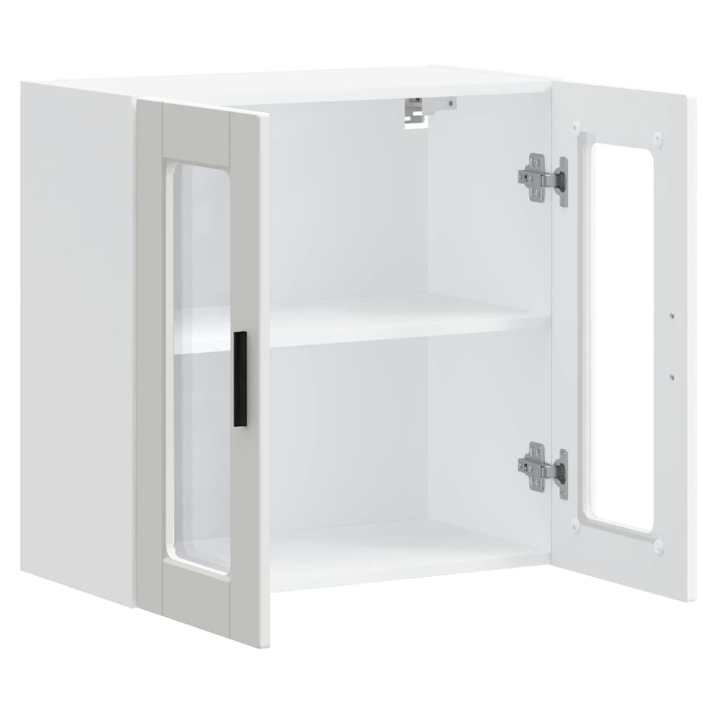 Køkkenvægskab med glasdør Porto hvid