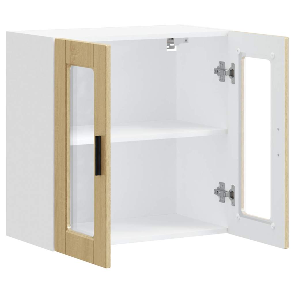 Køkkenvægskab med glasdør Porto sonoma-eg