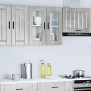 Køkkenvægskab med glasdør Porto betongrå