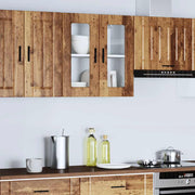 Køkkenvægskab med glasdør Porto antikt træ