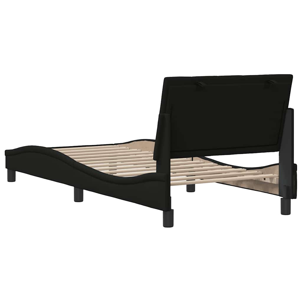 sengeramme uden madras Hanko 80x200 cm stof sort