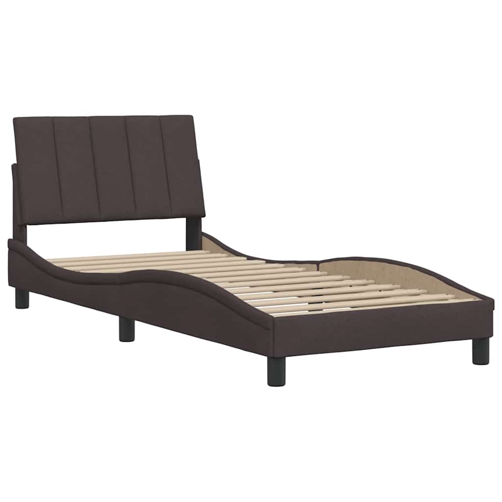 sengeramme uden madras Hanko Mørkebrun 80x200 cm Stof