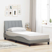 sengeramme uden madras Hanko Lysegrå 90x190 cm Stof