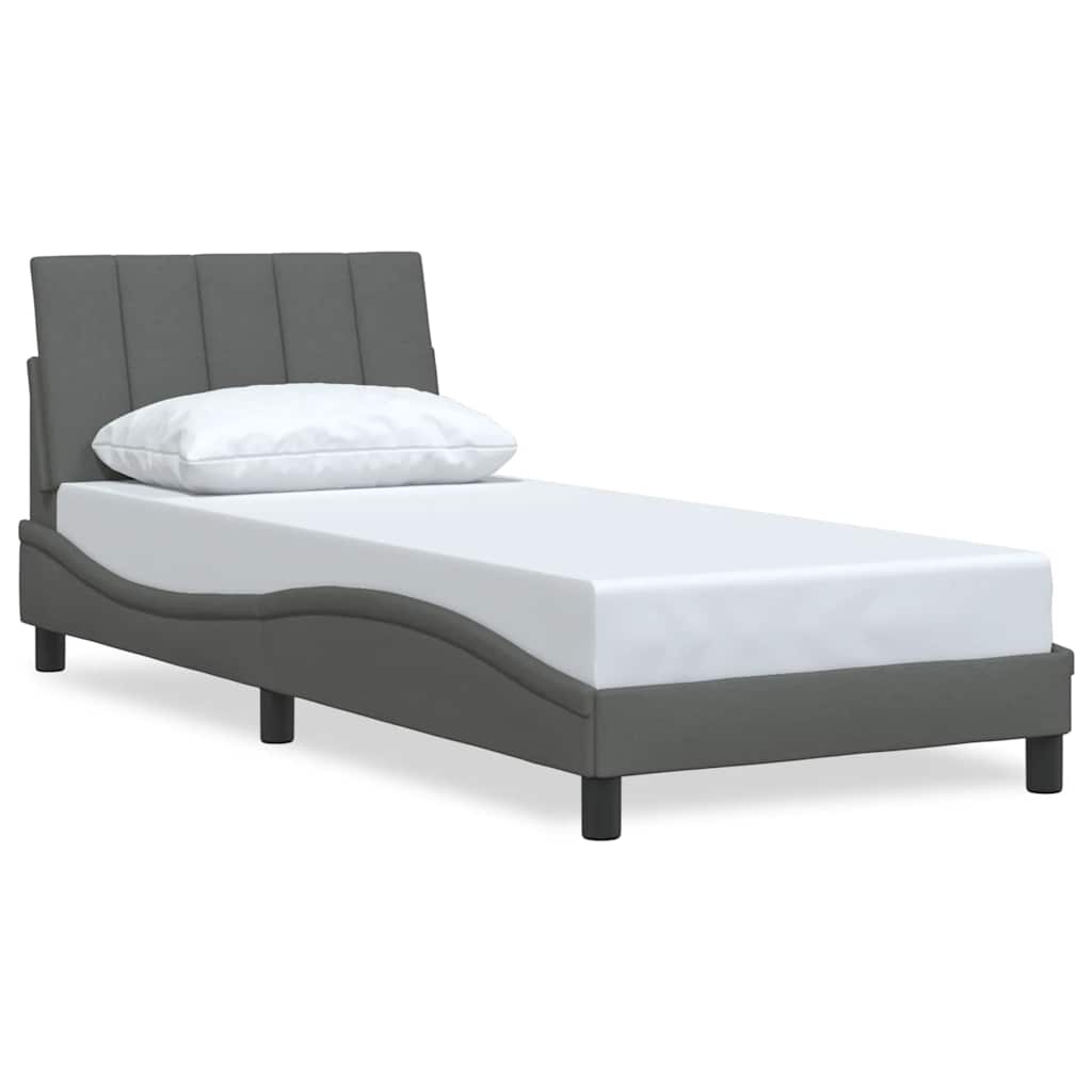 sengeramme uden madras Hanko Mørkegrå 90x190 cm Stof