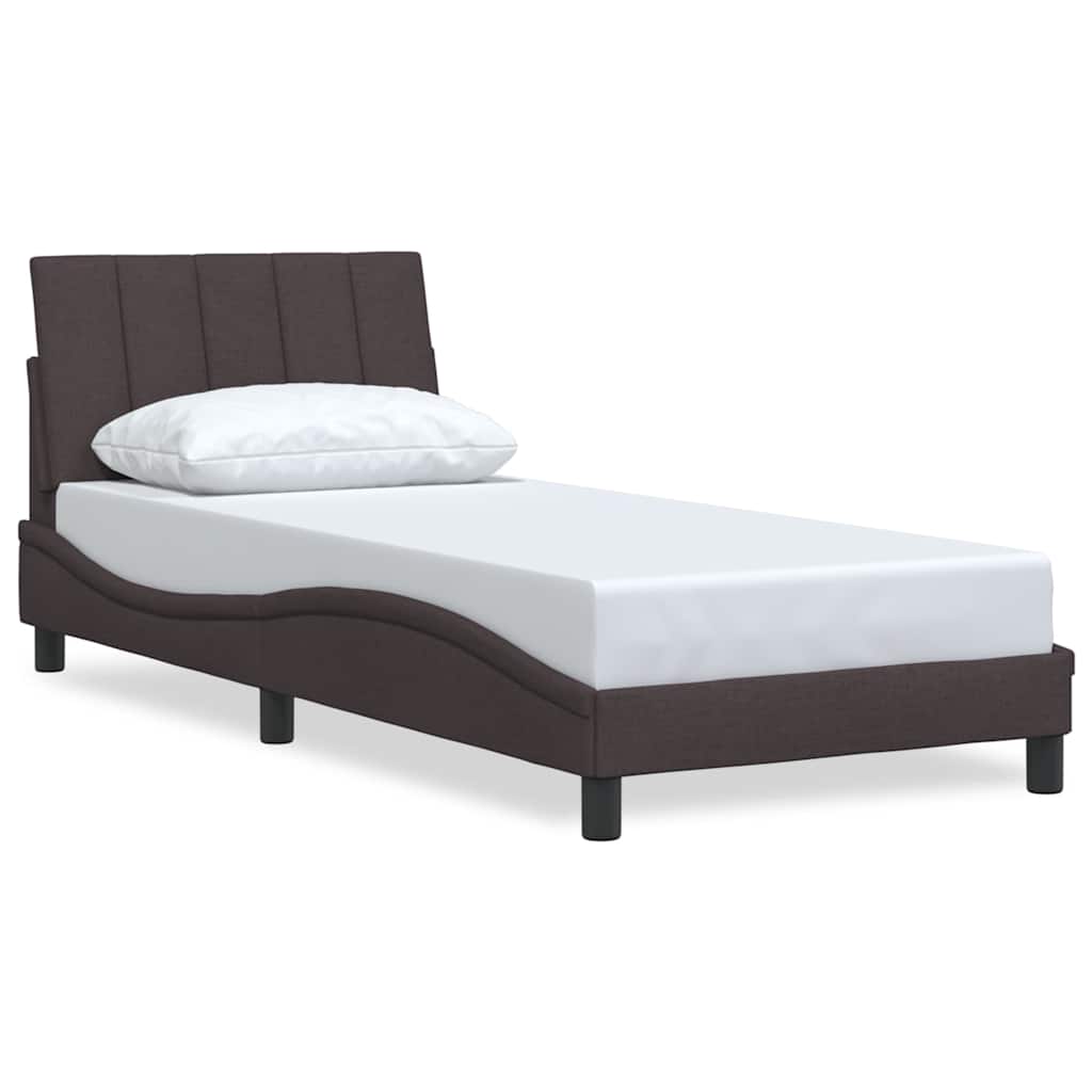 sengeramme uden madras Hanko Mørkebrun 90x190 cm Stof