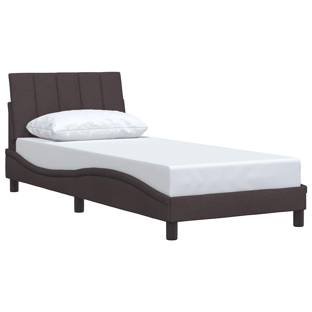 sengeramme uden madras Hanko Mørkebrun 90x190 cm Stof