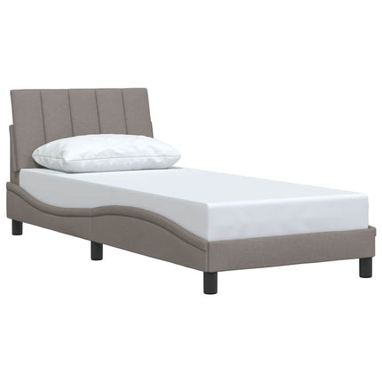 sengeramme uden madras Hanko 90x190 cm stof gråbrun