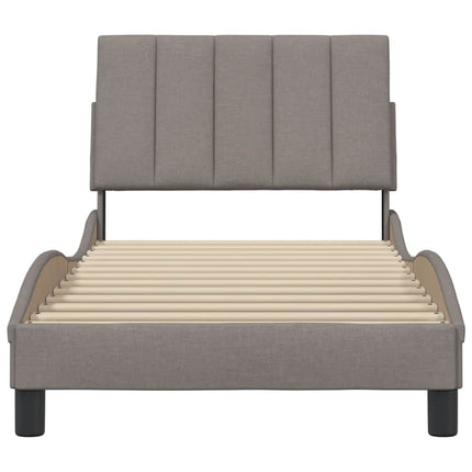 sengeramme uden madras Hanko 90x190 cm stof gråbrun