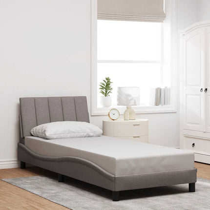 sengeramme uden madras Hanko 90x190 cm stof gråbrun