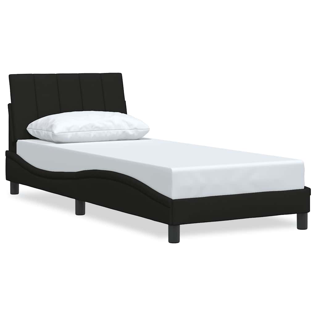 sengeramme uden madras Hanko 90x200 cm stof sort