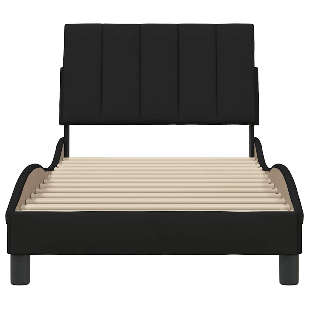 sengeramme uden madras Hanko 90x200 cm stof sort