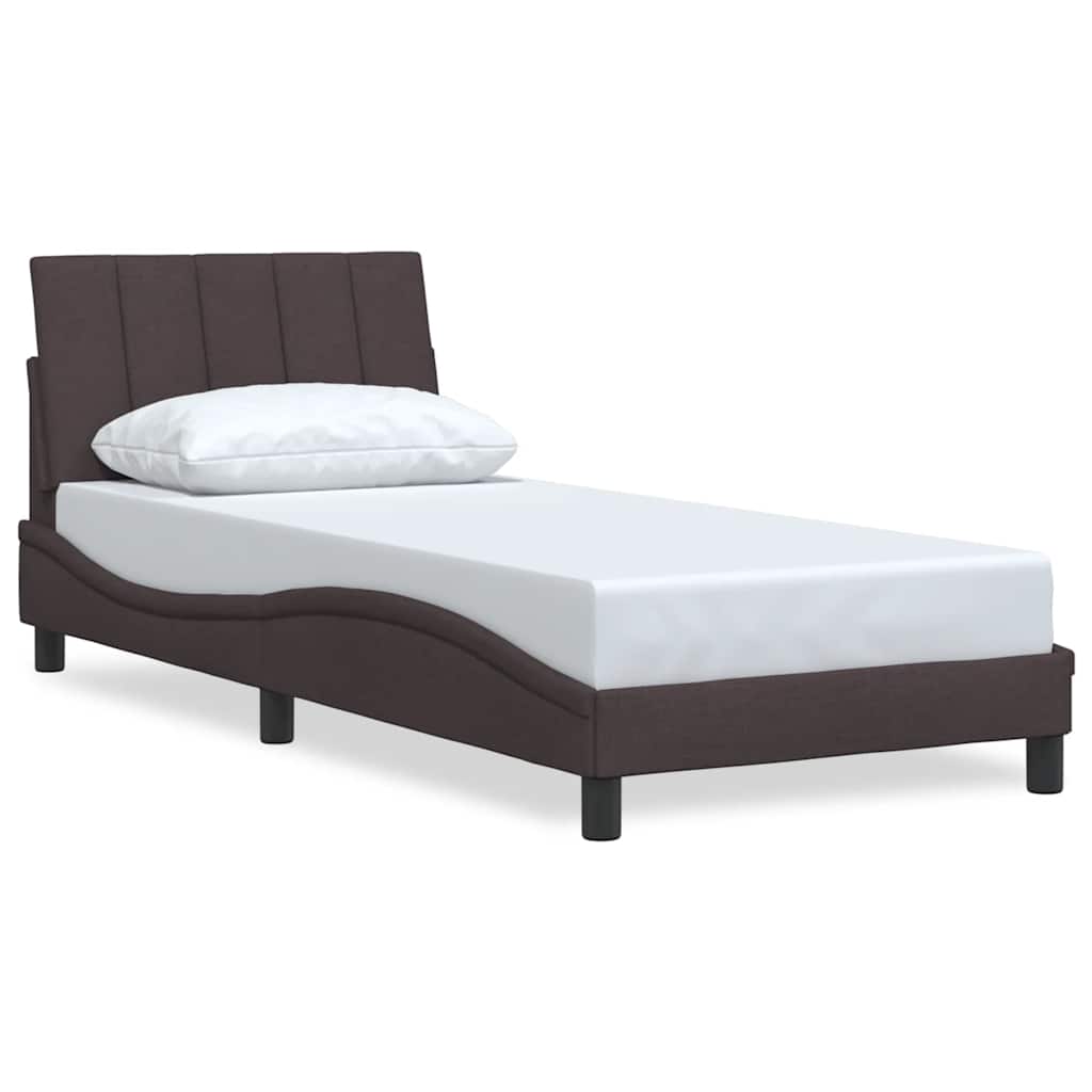 sengeramme uden madras Hanko Mørkebrun 90x200 cm Stof
