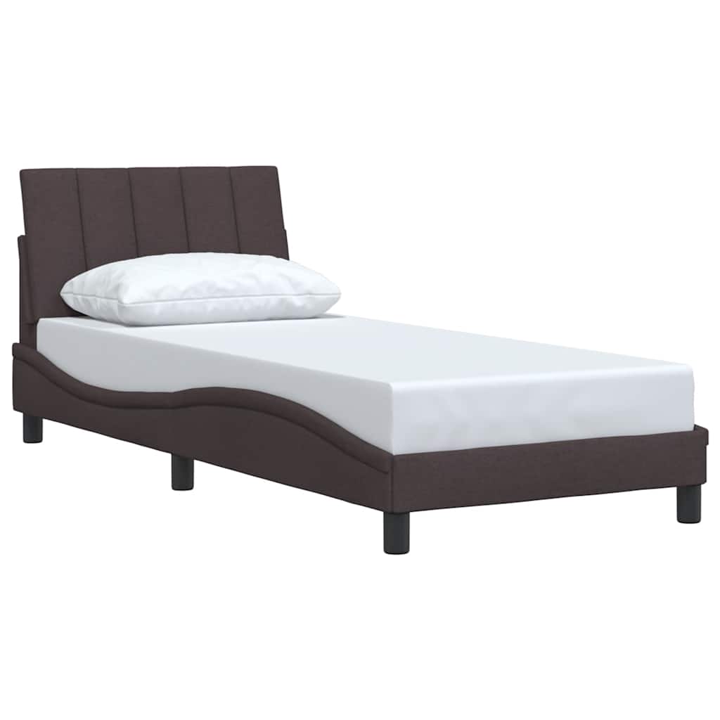 sengeramme uden madras Hanko Mørkebrun 90x200 cm Stof
