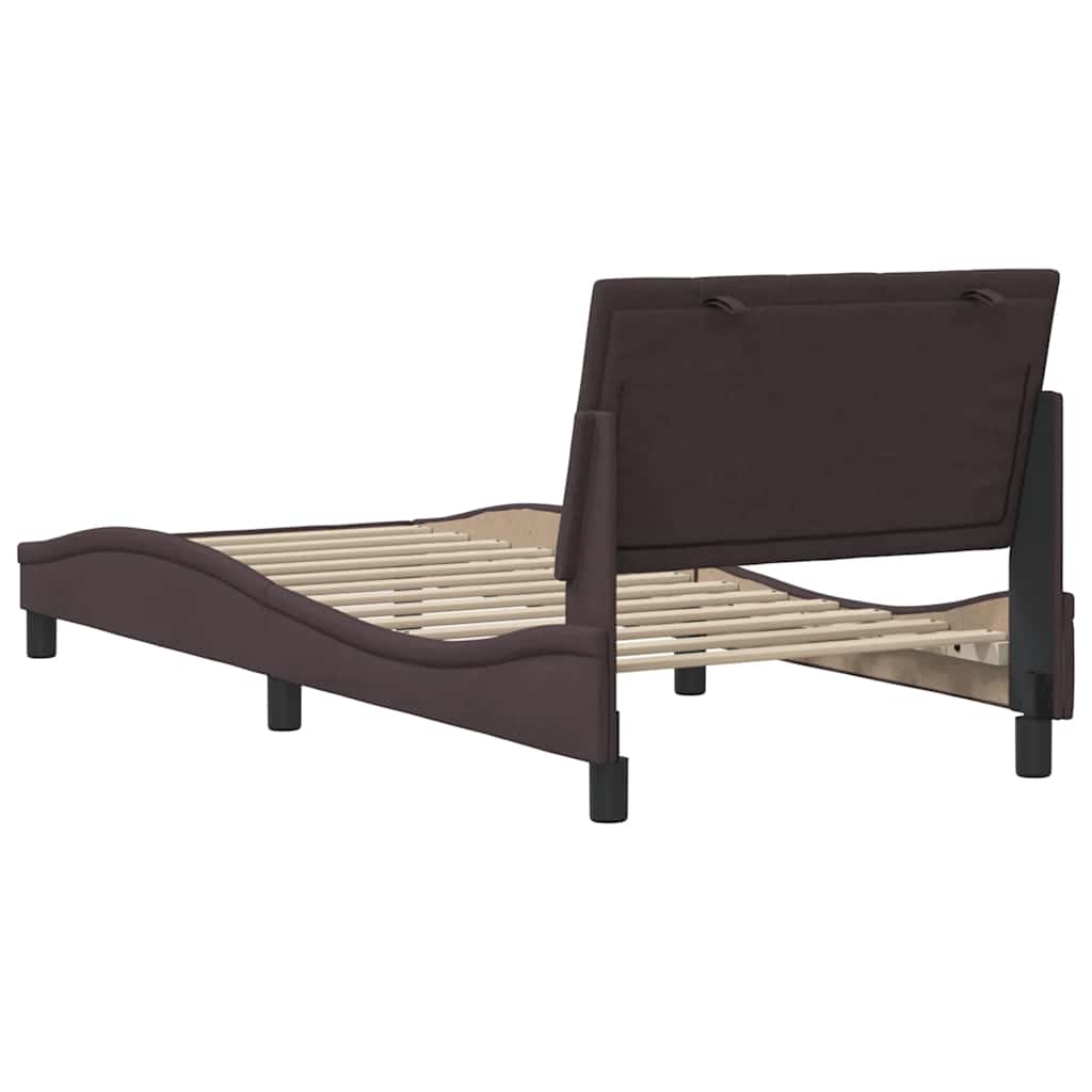 sengeramme uden madras Hanko Mørkebrun 90x200 cm Stof