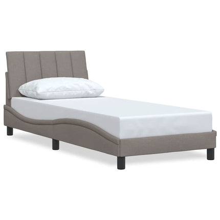 sengeramme uden madras Hanko 90x200 cm stof gråbrun
