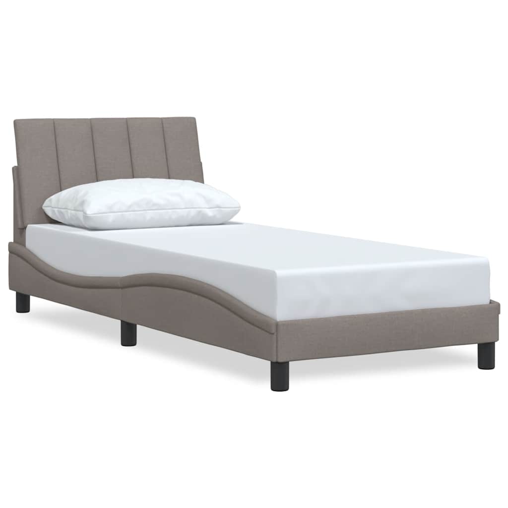 sengeramme uden madras Hanko 90x200 cm stof gråbrun