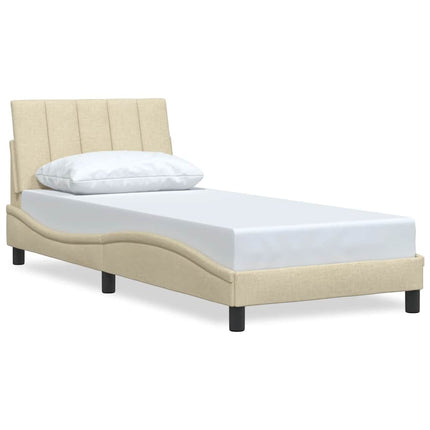 sengeramme uden madras Hanko 90x200 cm stof cremefarvet