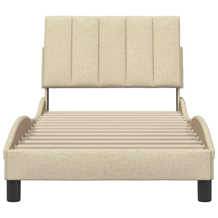 sengeramme uden madras Hanko 90x200 cm stof cremefarvet