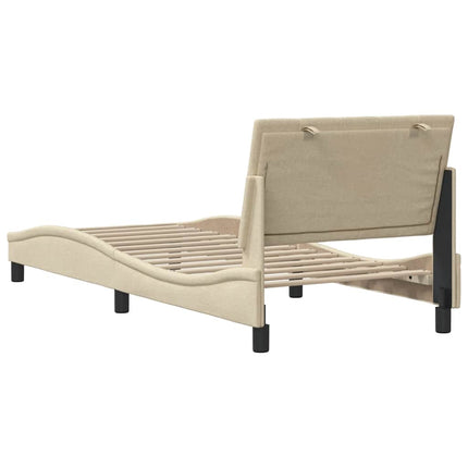 sengeramme uden madras Hanko 90x200 cm stof cremefarvet