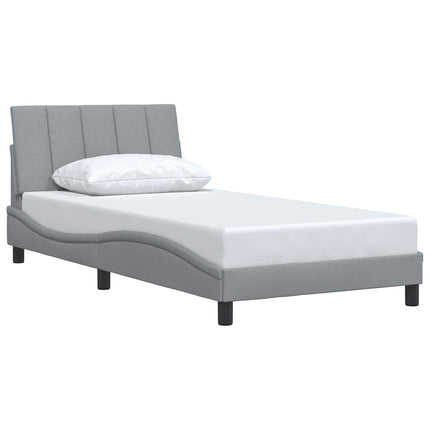 sengeramme uden madras Hanko Lysegrå 100x200 cm Stof