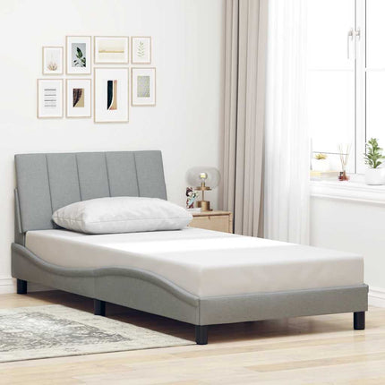 sengeramme uden madras Hanko Lysegrå 100x200 cm Stof