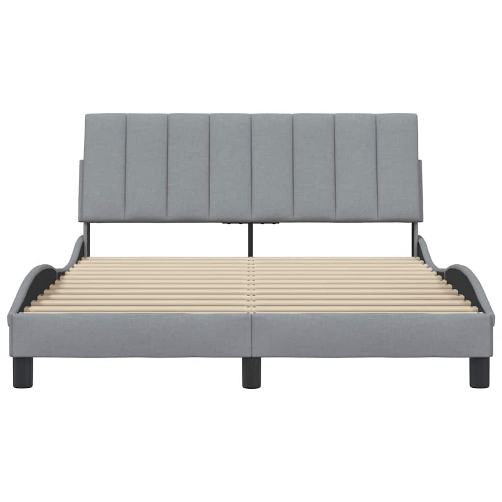 sengeramme uden madras Hanko 140x190 cm stof lysegrå
