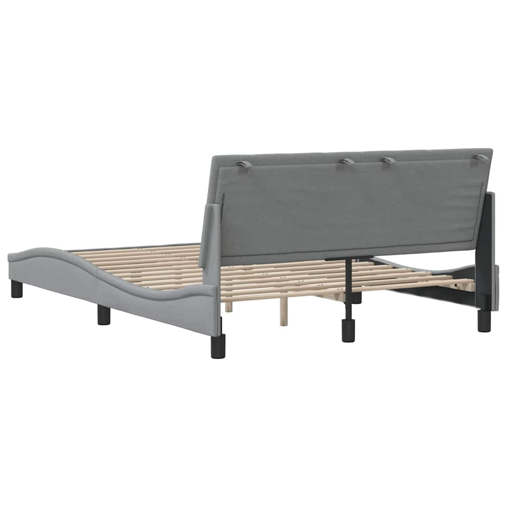 sengeramme uden madras Hanko 140x190 cm stof lysegrå