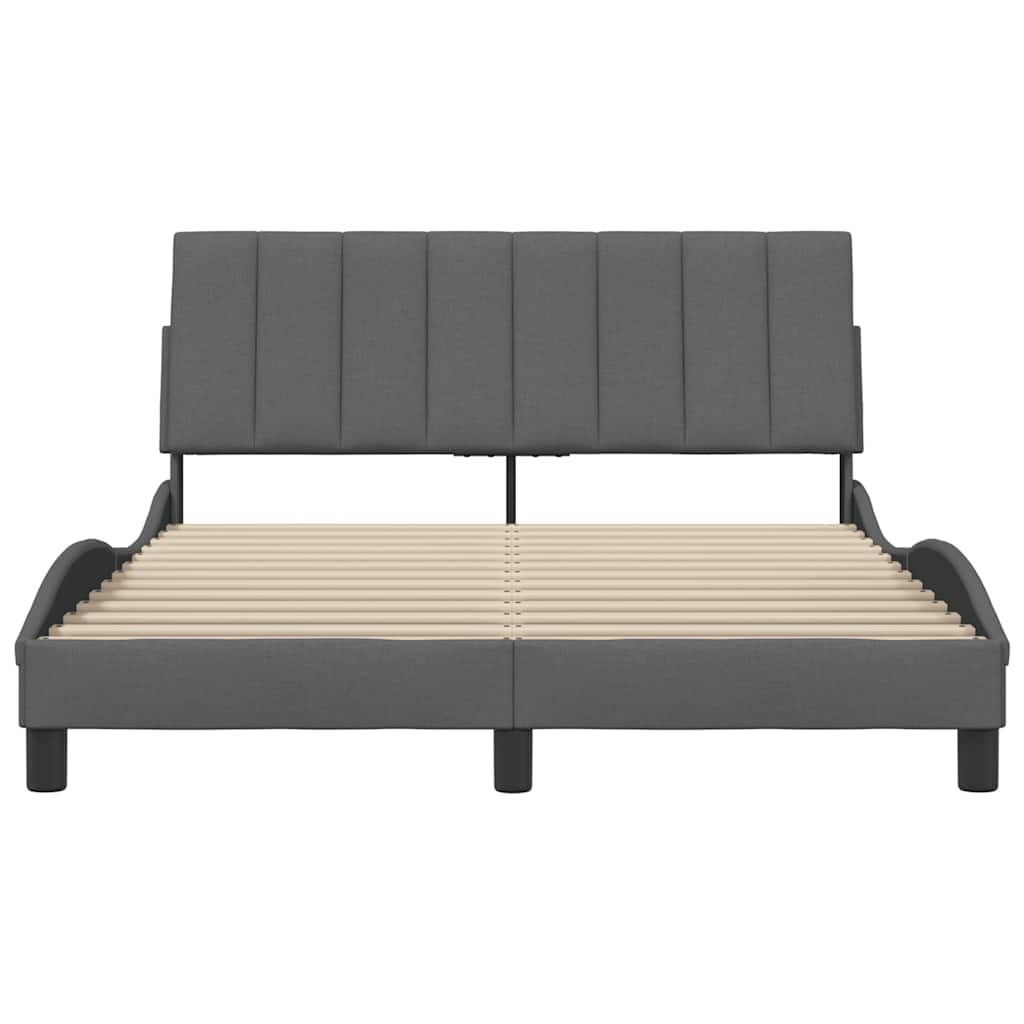 sengeramme uden madras Hanko 140x190 cm stof mørkegrå