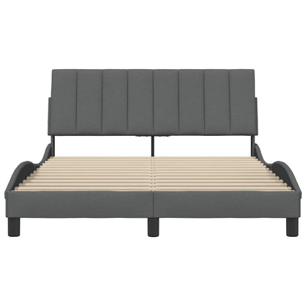 sengeramme uden madras Hanko 140x190 cm stof mørkegrå