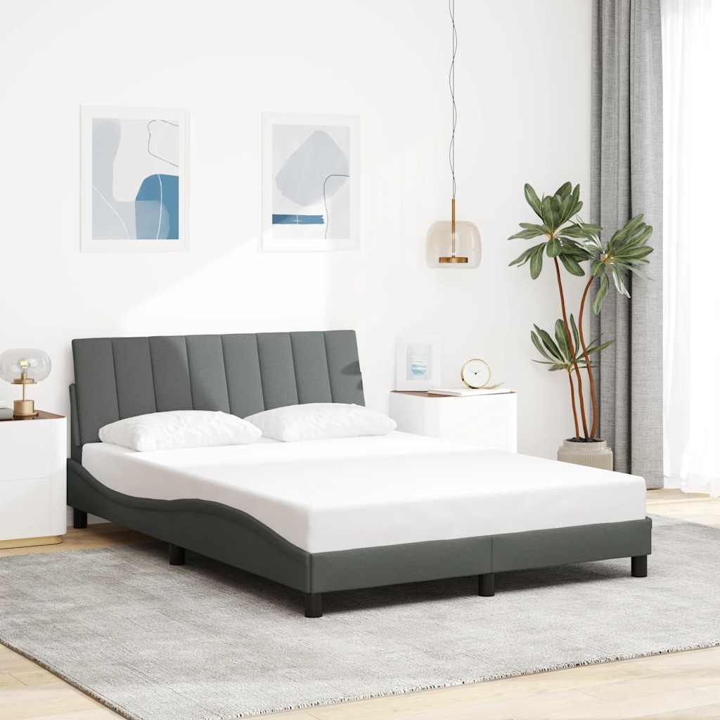 sengeramme uden madras Hanko 140x190 cm stof mørkegrå