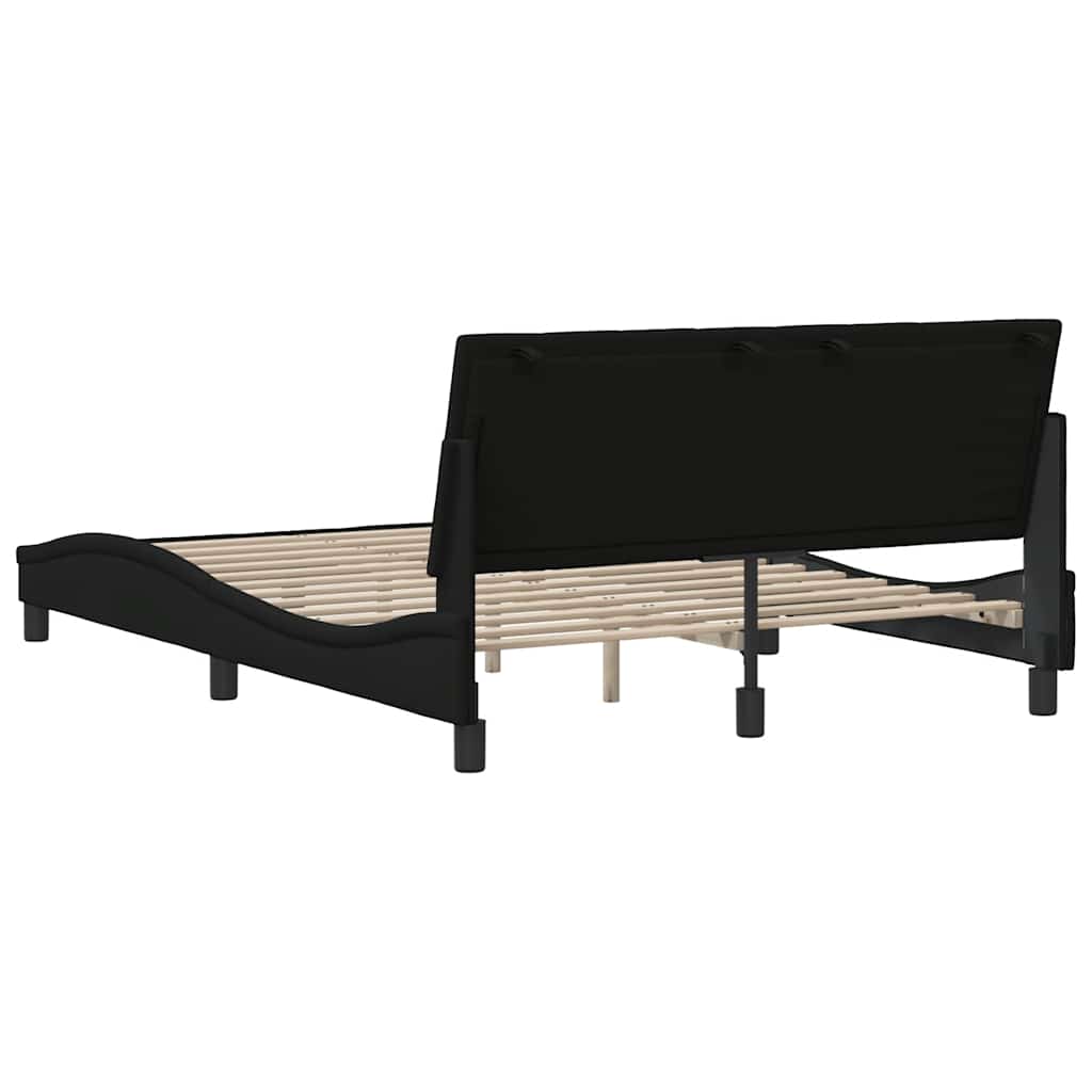 sengeramme uden madras Hanko 140x190 cm stof sort