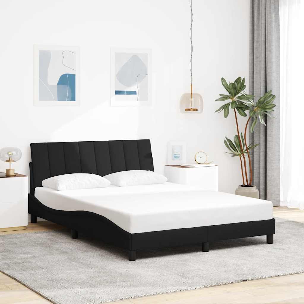 sengeramme uden madras Hanko 140x190 cm stof sort