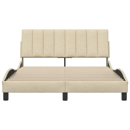 sengeramme uden madras Hanko 140x200 cm stof cremefarvet