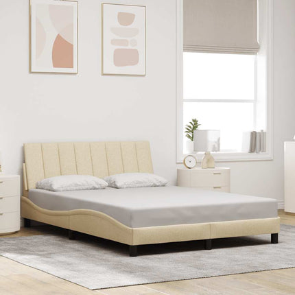 sengeramme uden madras Hanko 140x200 cm stof cremefarvet